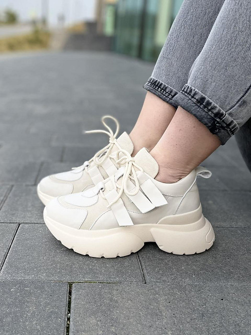 M.KRAFT Кросівки жіночі M.KRAFT 21042 бежеві (весна-осінь, шкіра+замша натуральна) (5012) Коломия - фото 8