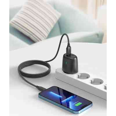 Дата кабель USB 2.0 AM to Lightning 1.0m braided black XO (NB235_L_Black) Вінниця