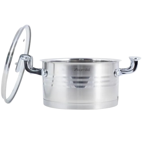 Каструля нержавіюча сталь 3,1л 20*11см з кришкою 5855 KAMILLE Житомир - изображение 4