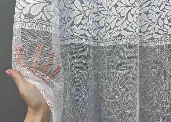 Тюль VR-Textil 1530т Премиум Жаккард Белый 300х270 см (42-0348) Киев