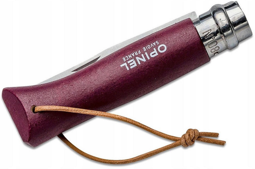 Туристичний Складаний Ніж з мотузкою Opinel No.8 "Trekking" Burgundy (002213) Нержавіюча сталь Нововолинськ - фото 4
