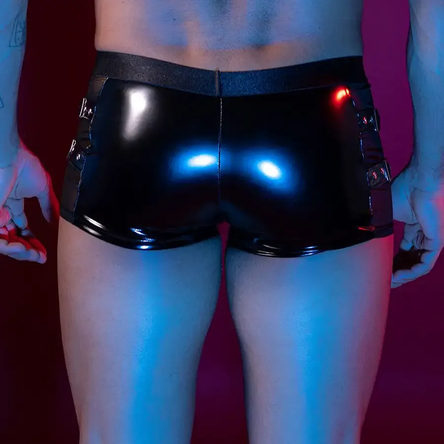 Еротичні чоловічі лакові труси зі шнурівкою JSY 9120T One Size Львів - фото 5