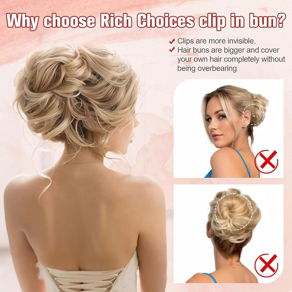 Пучок шиньйон Combs Hair Extension Bun світлий марун синтетичний термостійкий накладний пучок для хвоста Київ - фото 2