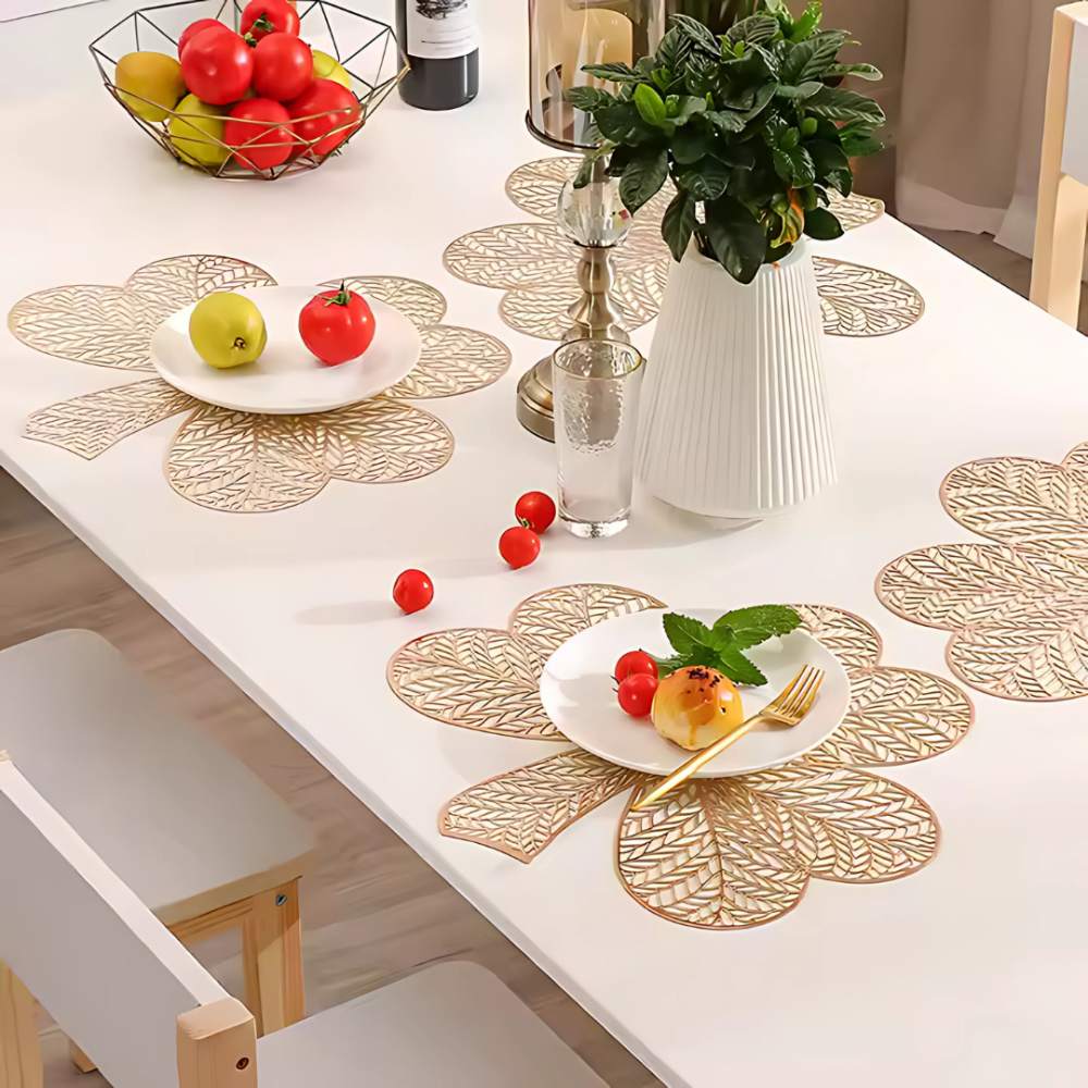 Сервировочная салфетка под горячее фигурная 41х38 см, коврик сервировочный золотистый набор 2 шт Каменец-Подольский - изображение 2