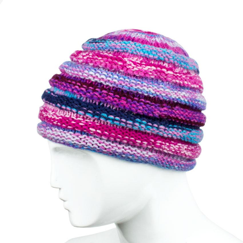 В'язана жіноча шапка з вовни Київ - фото 1