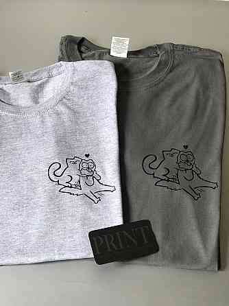 Парні футболки для хлопця та дівчини з котиками Чернівці