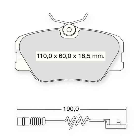 Колодки передние Мерседес Бенз E-Class W124 (93-95) тормозные Мукачево