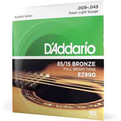 Струны для гитары D'Addario 85/15 Bronze Super Light (09-45) (EZ890) Винница