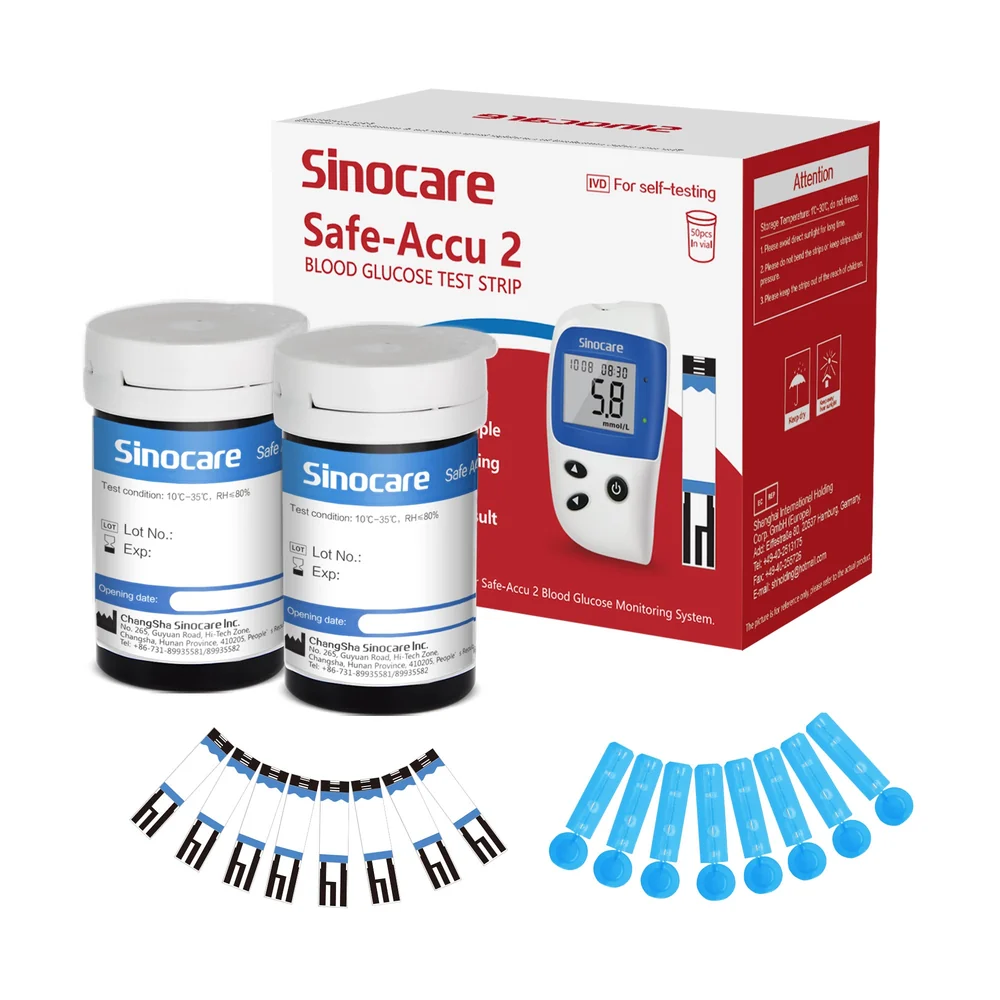 Глюкометр Sinocare Safe Accu 2 с памятью на 200 измерений, 50 тест-полосок и 50 ланцетов Киев - изображение 10