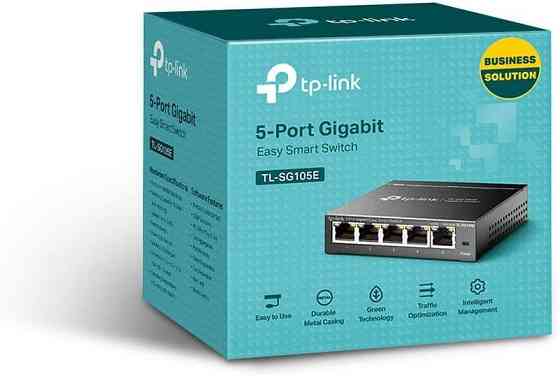 Сетевой коммутатор TP-Link 5-портовый гигабитный управляемый Easy Smart, QoS, IGMP Snooping LAN-распределитель Киев