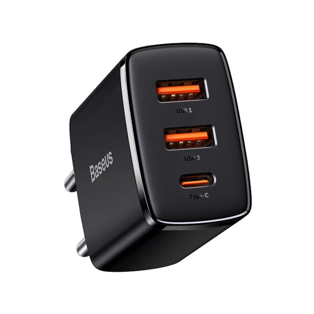 Мережевий зарядний пристрій Baseus Compact Quick Charger 2U+C 30W EU, колір чорний CCXJ-E01 Одеса - фото 2