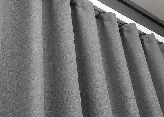 Премиум шторная ткань blackout 100%, двусторонняя, коллекция «ASHEN NIGHT» цвет серый 1851ш Киев