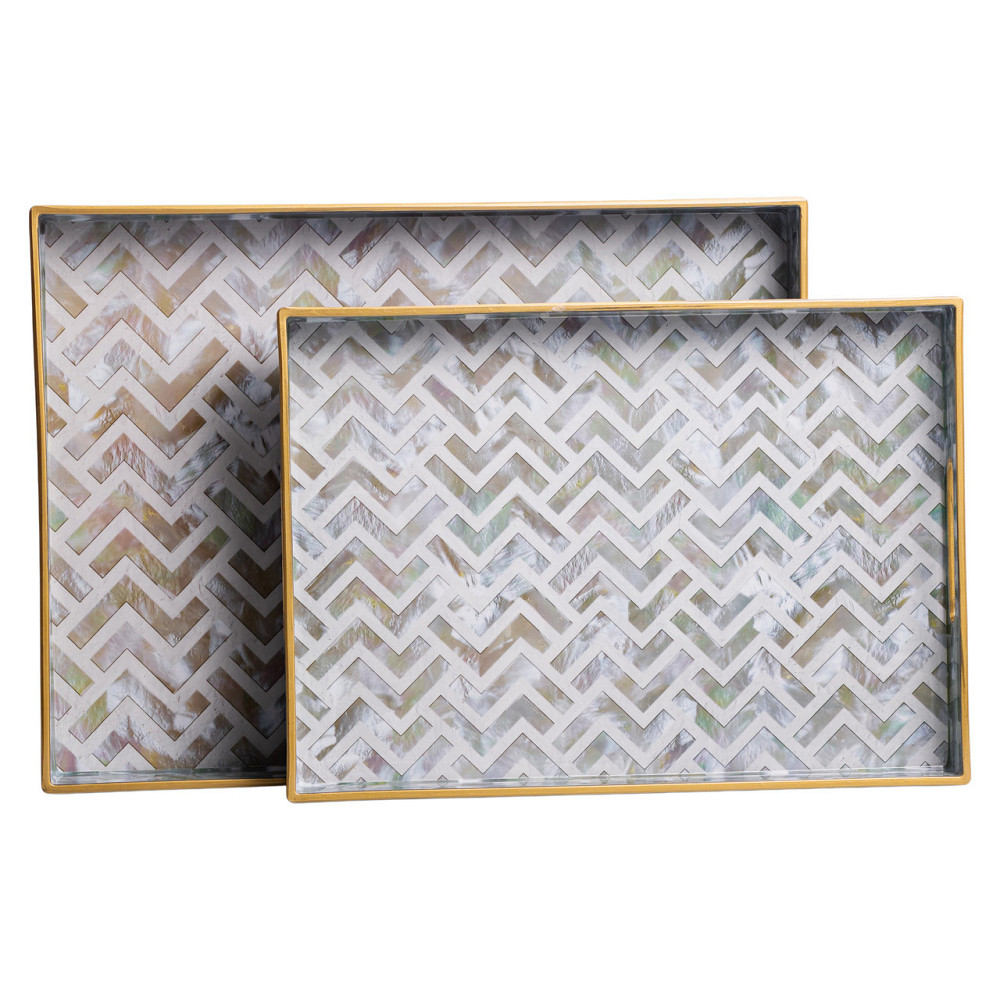 Набір прямокутних підносів для подачі їжі 2 (шт) 40×30×4 (см) HP-HK-16 Київ - фото 1