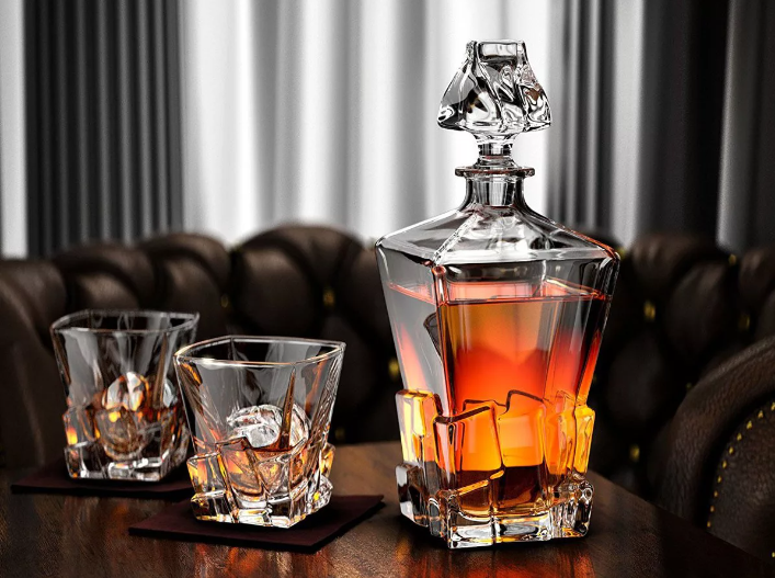 Набір Декантер графин + 6 Келихів для віскі, ЕФЕКТНІ!!!  НАБІР для віскі Кубики льоду Crack 6 шт. Кременчук - фото 1