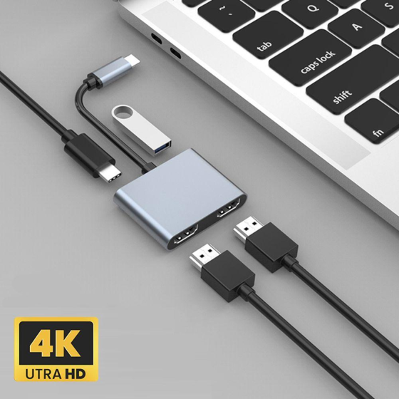 Концентратор HDTV USB C - HDMI 4 в 1 13608 Луцьк