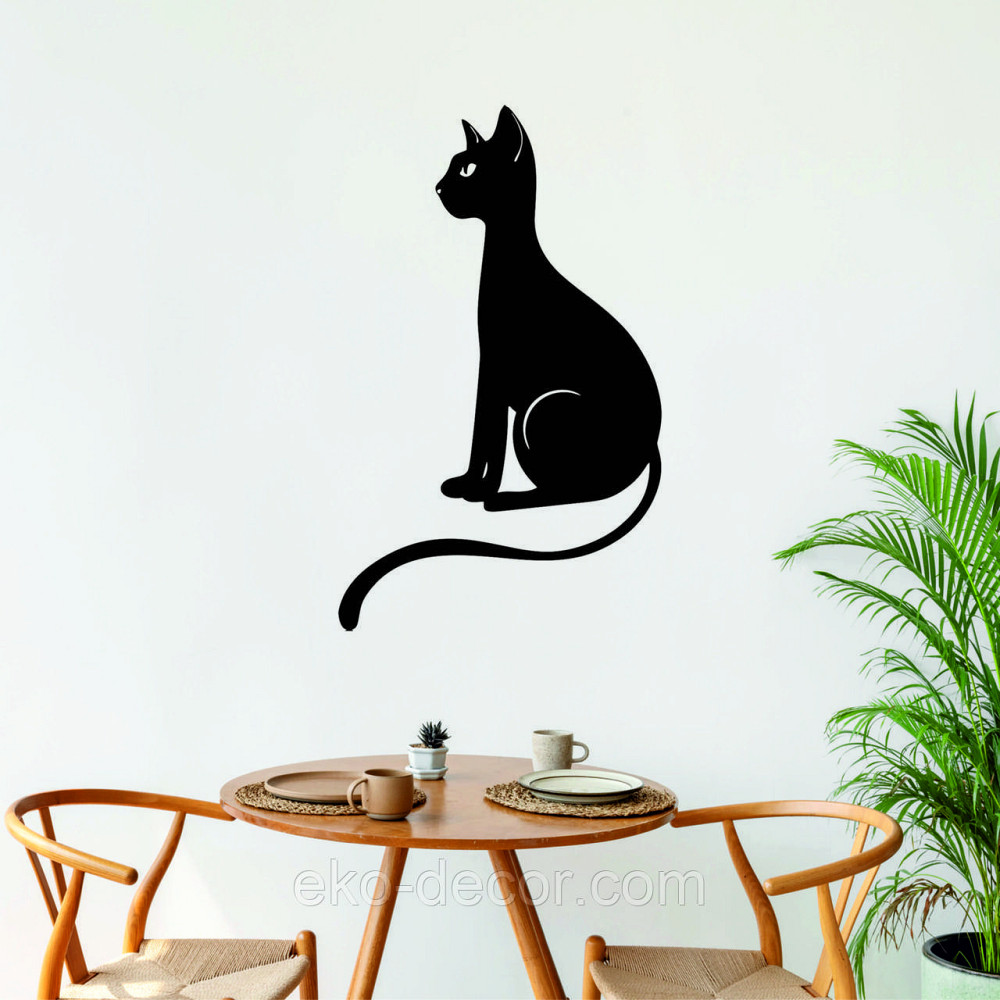 Декоративне настінне 3D Панно «Кіт» Декор на стіну з об'ємом Київ - фото 1