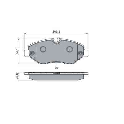 Гальмівні колодки Bosch 0 986 494 121 Вінниця