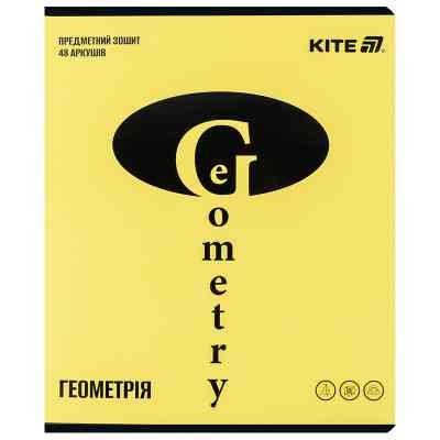 Тетрадь Kite предметная Bright 48 листа, клетка, геометрия (K25-240-11) Винница