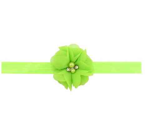 Пов'язка дитяча з квіткою салатова - універсальний (на резинці), квітка 5,5 см Київ