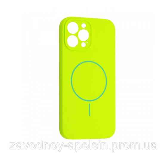 IPhone 16 Pro Чохол силіконовий мікрофібра Магніт (салатовий) Одеса