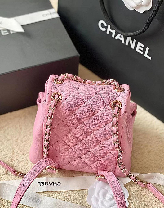 Женский кожаный рюкзак (Розовый) Киев - изображение 6