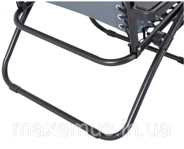 Набор шезлонгов 2 шт и столик Bonro SP167A садовые лежаки для отдыха и террасы серый Мостиська - фото 8