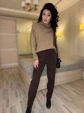 Женские утепленные брюки мом из вельвета на плотном флисе Шоколад, 42/44 Одесса