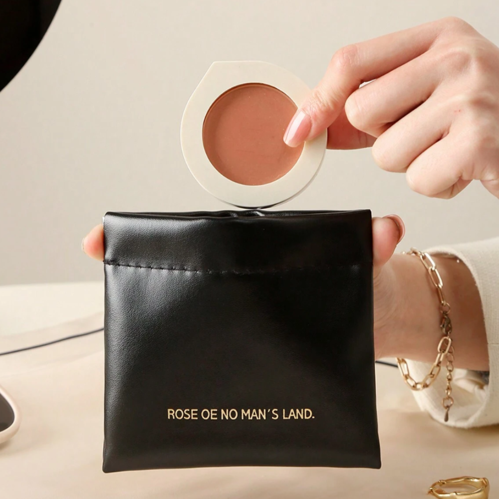 Косметичка для хранения аксессуаров портативная,футляр для мелочей на магнитной клипсе,черный Каменец-Подольский - изображение 2