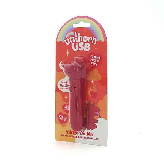 Вібратор-єдиноріжка Unihorn USB Bullet – Blaze Diablo віброкуля, USB-зарядка, 10 режимів Sex Aura Київ