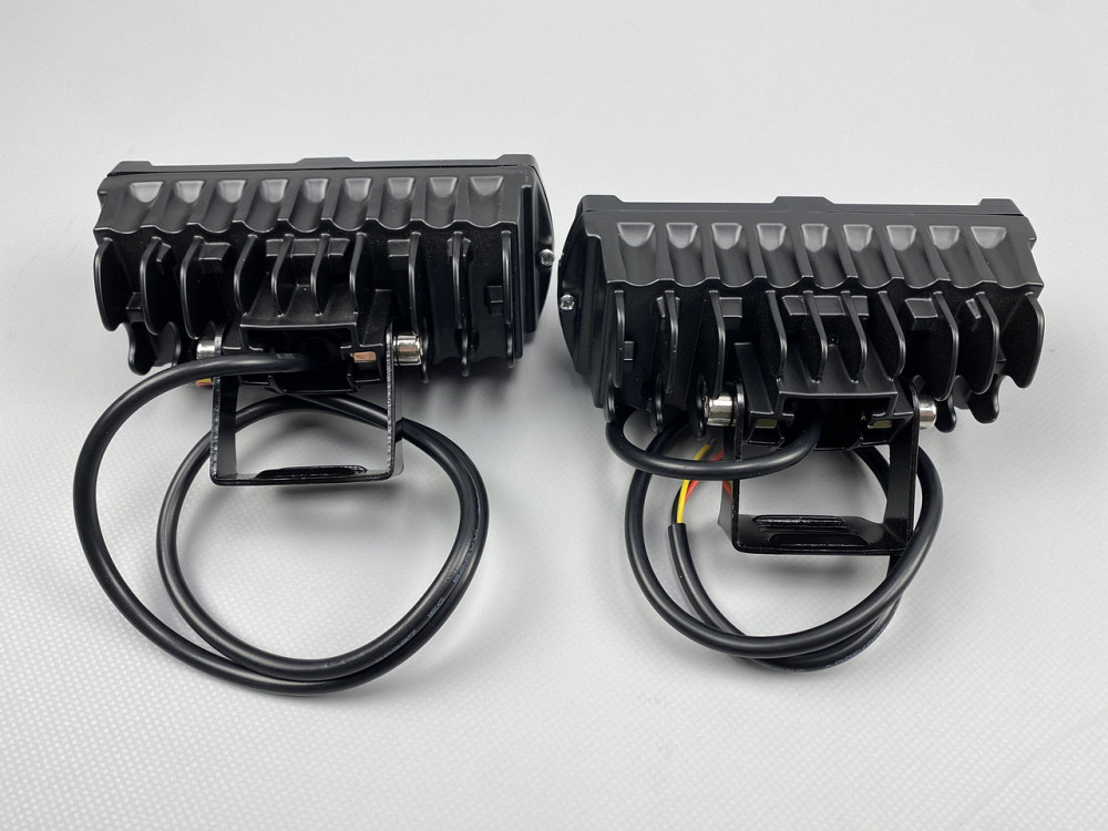 Фара LED прямокутна 6 Led діодів, 3D лінза, 9-32V, 6000К, IP67, led chip 3030, 50mm x 120mm, чітка межа світла Мукачево - фото 9