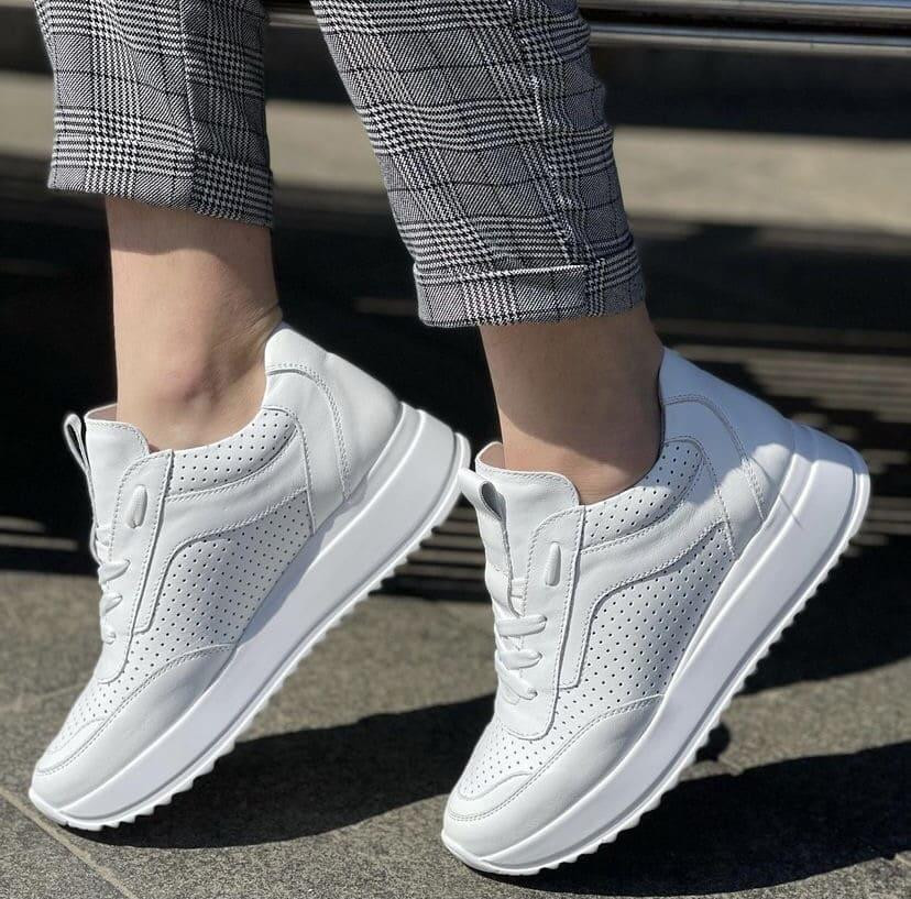 EMELI Кросівки жіночі білі весна осінь з натуральної шкіри демісезонні EMELI 501/7 ST р. 37-41 Коломыя - изображение 1