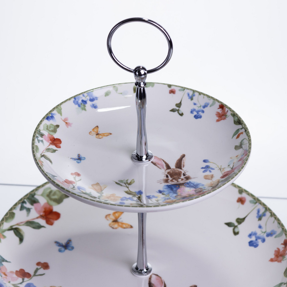 Етажерка Garden Rabbits порцелянова для фруктів та десертів 23*24 см HP-7323-6 Коломия - фото 5