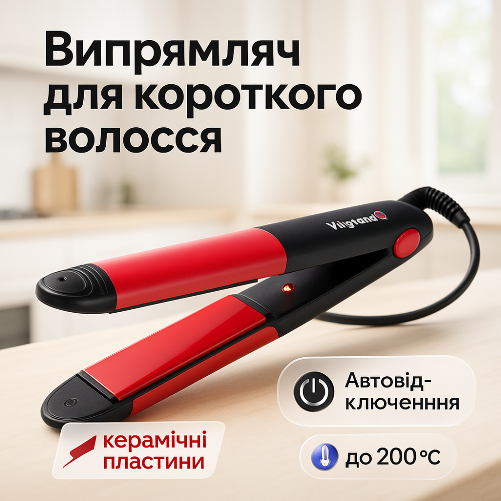 Эргономичный утюжок выпрямитель ViLgrand, Плойка выравниватель, Щетка-выпрямитель для укладки волос AY-99 Львов - изображение 12