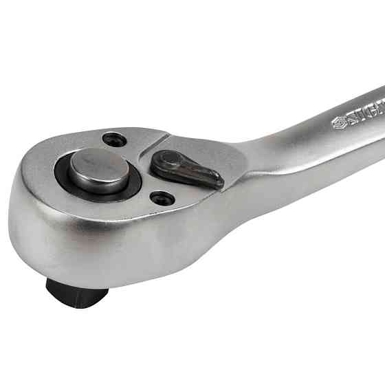 Ключ-тріскачка з вигнутою ручкою 1/2" 250 мм 72T CrV SIGMA (6050091) Київ