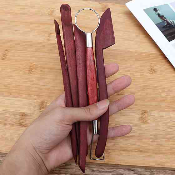 Набор деревянных стеков для лепки из полимерной глины 5шт Киев