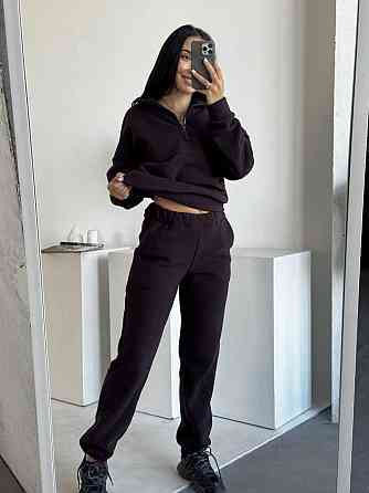 Женский теплый костюм двойка: кофта и штаны из турецкого флиса Шоколад, 46/48 Одесса