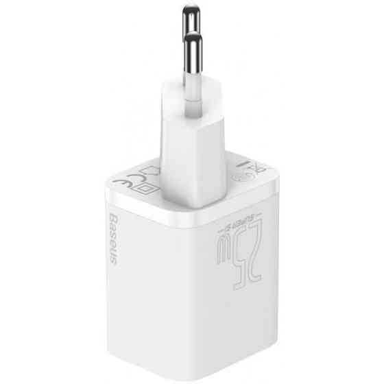 Зарядний пристрій 1xUSB 25W (USB-C) + Cable Type-C Білий Baseus (TZCCSUP-L02) Киев