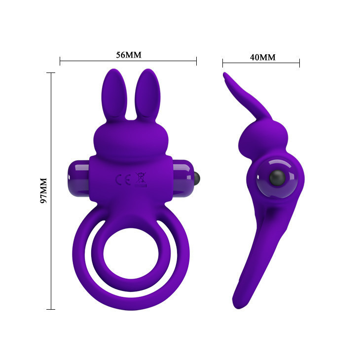 Ерекційне кільце PRETTY LOVE Penis Ring з подвійним кільцем, фіолетове Sex Aura Київ - фото 8