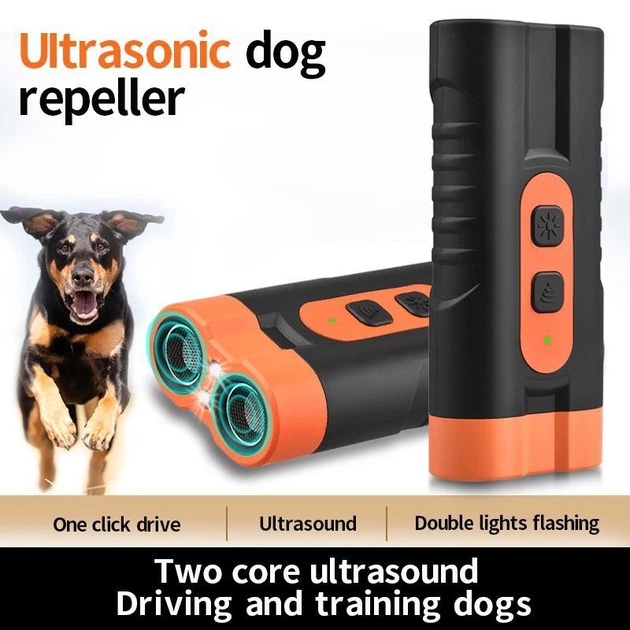 Ультразвуковий відлякувач собак Ultrasonic DR007 з ліхтариком Type-C Чорний Київ - фото 6
