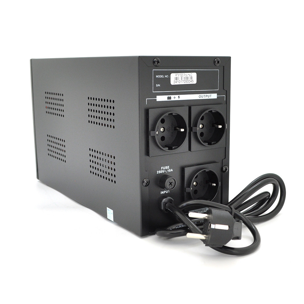 ДБЖ Ritar RTM1500 (900W) Proxima-D, LCD, AVR, 3st, 3xSCHUKO socket, 2x12V9Ah, metal Case (350х120х190) Q2 Київ - фото 2