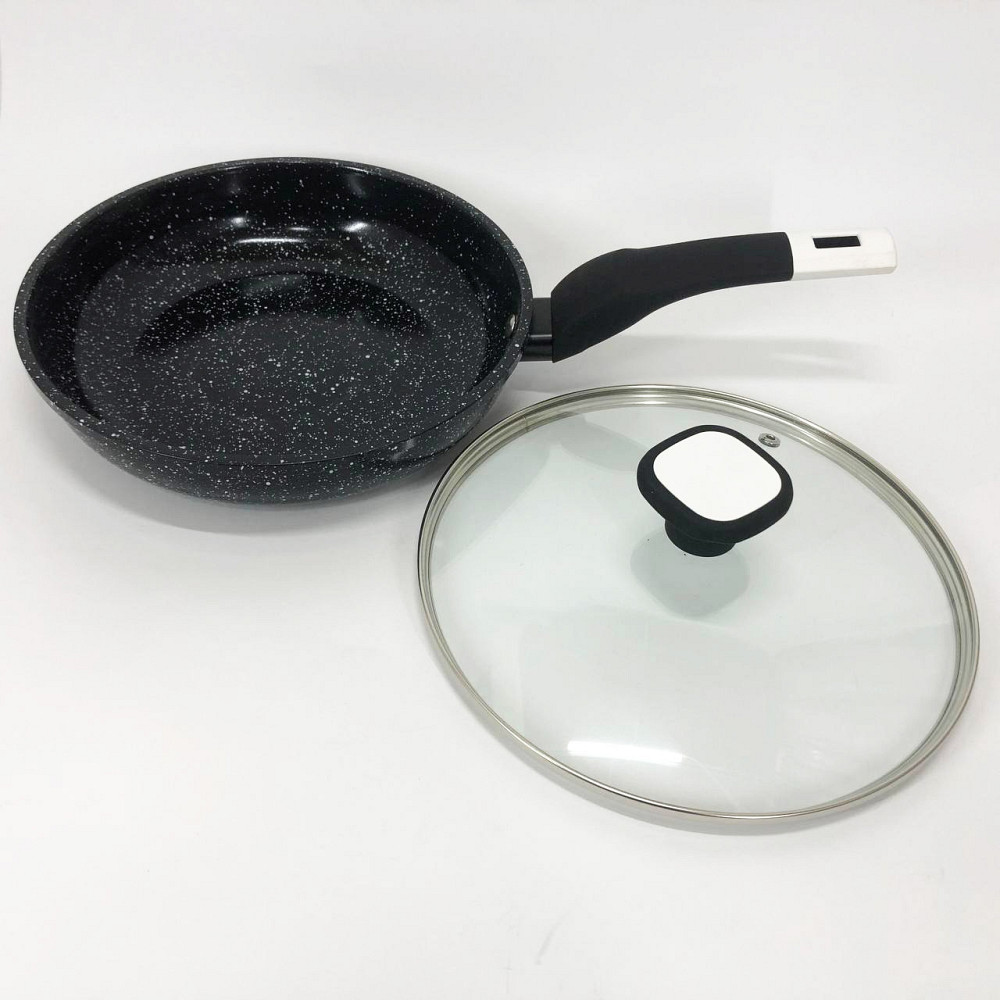 Кулинарная сковорода с антипригарным покрытием UNIQUE, Сковорода фирменная гриль удобная RA-90 Львов - изображение 8