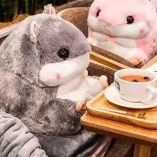 Серый Плед-хомяк 3 в 1, Плед, Игрушка, Подушка Коломыя