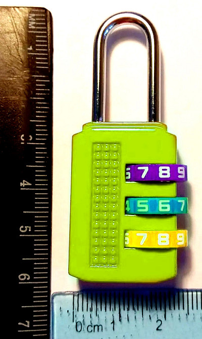 Замок навесной 23 мм с кодом салатовый Киев - изображение 2