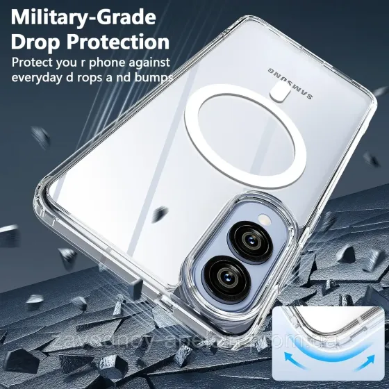 Samsung S25 Edge S937 Прозорий чохол Магсейф (TPU+PC) Одеса