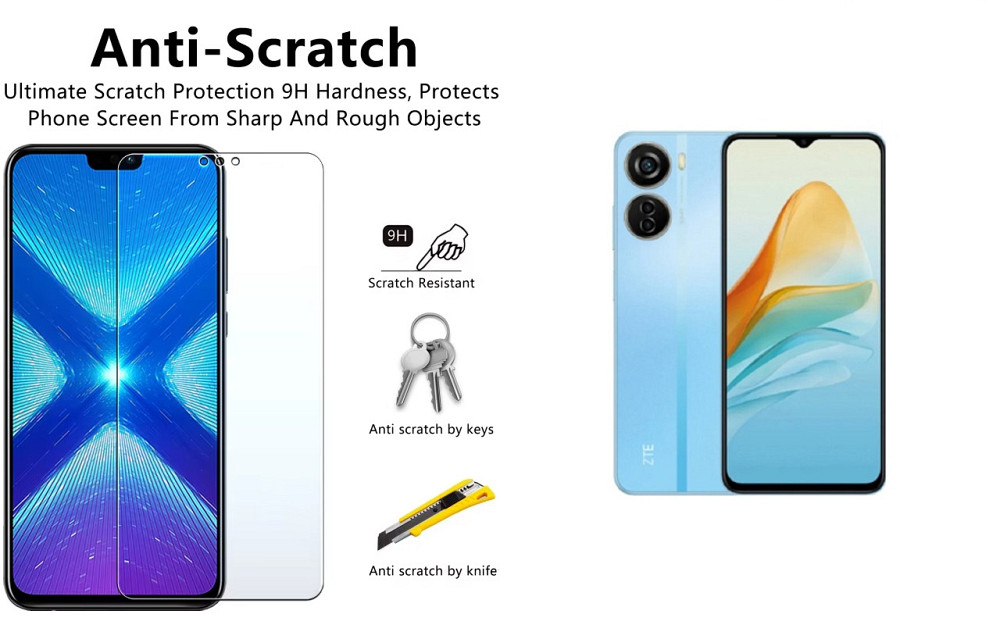 Захисне скло NeoGlass для ZTE Axon 40 Lite – надпрозоре та стійке Київ - фото 1