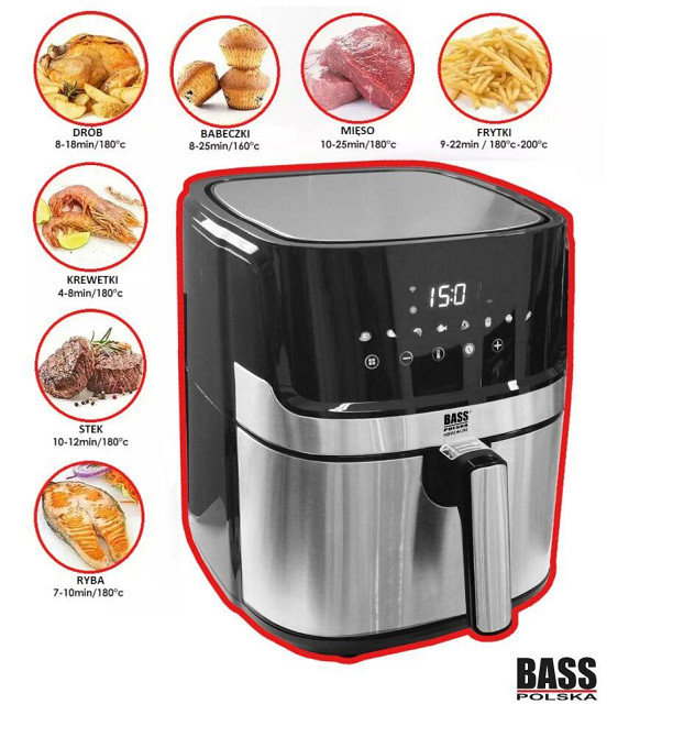 Аэрофритюрница Bass Polska BH 10876 6,5 л 2200 Вт Киев - изображение 7