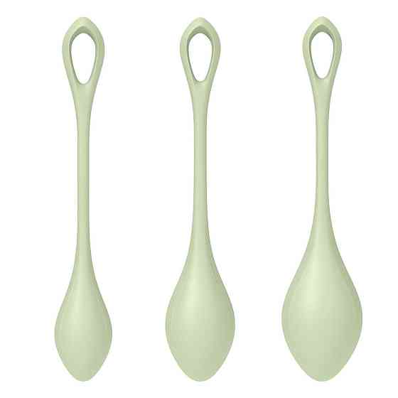 Набор йони бусин Satisfyer Yoni Power 2 Light Green, диаметр 2-2,5-3см, вес 22-44-73гр Sex Aura Киев