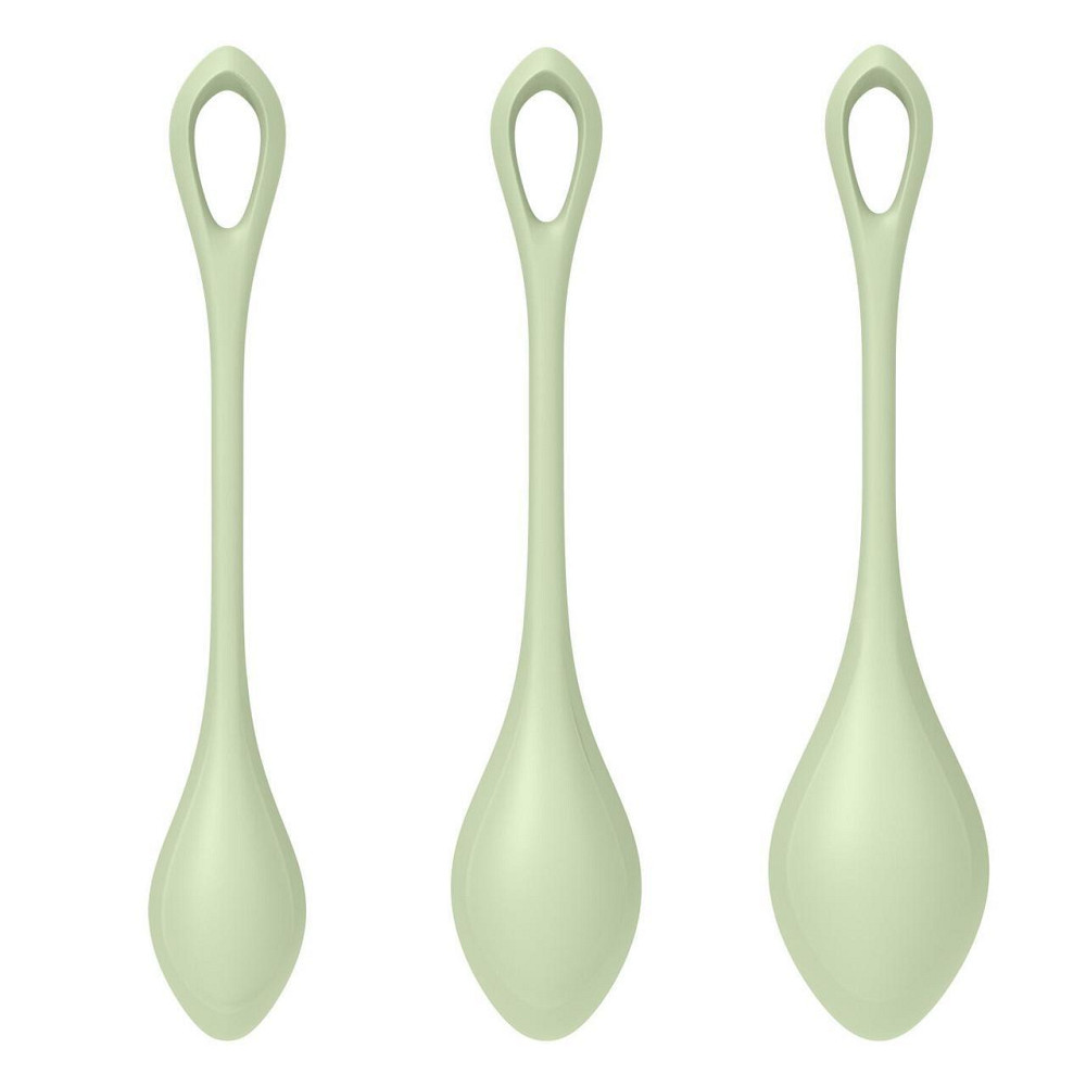 Набор йони бусин Satisfyer Yoni Power 2 Light Green, диаметр 2-2,5-3см, вес 22-44-73гр Sex Aura Киев - изображение 3