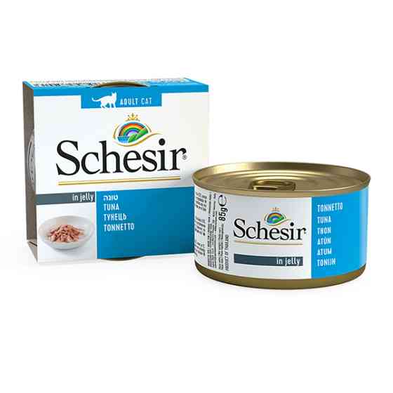 Schesir Tuna ШЕЗИР ТУНЕЦ в желе полнорационный влажный корм консервы для котов, банка 85г Киев