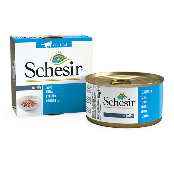 Schesir Tuna ШЕЗИР ТУНЕЦ в желе полнорационный влажный корм консервы для котов, банка 85г Киев - изображение 1
